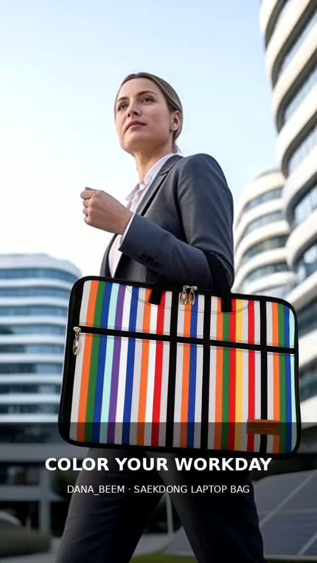 Carry Korea with You. 🇰🇷 한국 전통의 **색동(Saekdong)**을 오늘의 라이프스타일에 담았습니다. 일할 때도, 여행할 때도, 일상에서도. 전통의 색이 현대적인 스타일이 되는 순간. DANA_BEEM Saekdong Laptop Bag Korean heritage, designed for modern life. #DANABEEM